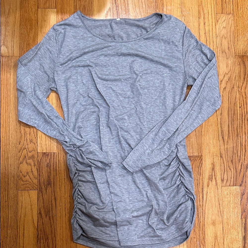 Maternity Gray Long Sleeve Women's Top XL
